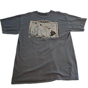 Hawaii T-Shirt Blue Hawaiian Islands Print‎ Colorwash Tees Mens Size XL EUC